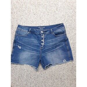 16x3 Maurices high rise ripped distressed shorts raw hem